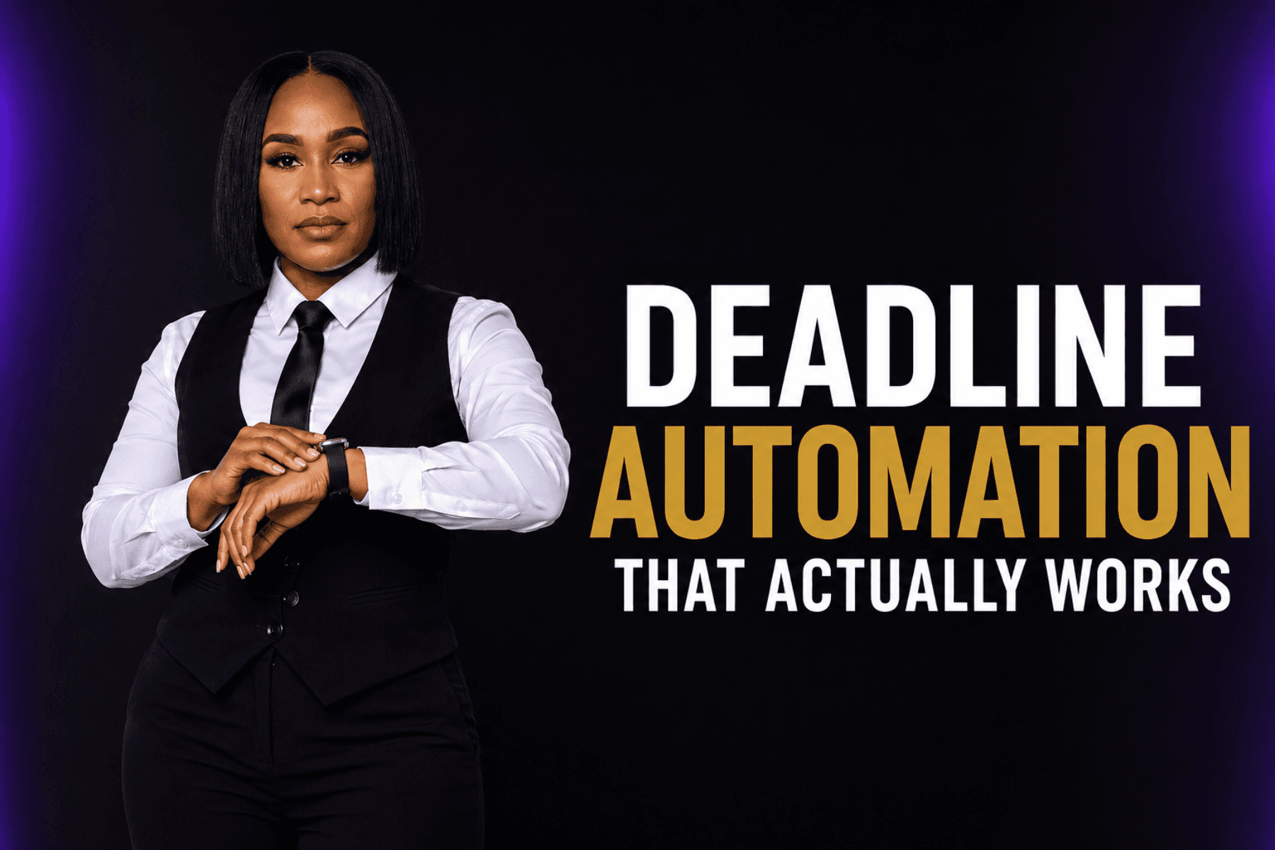 Teila Garraway reviewing automated deadline tracking for a law firm case management system